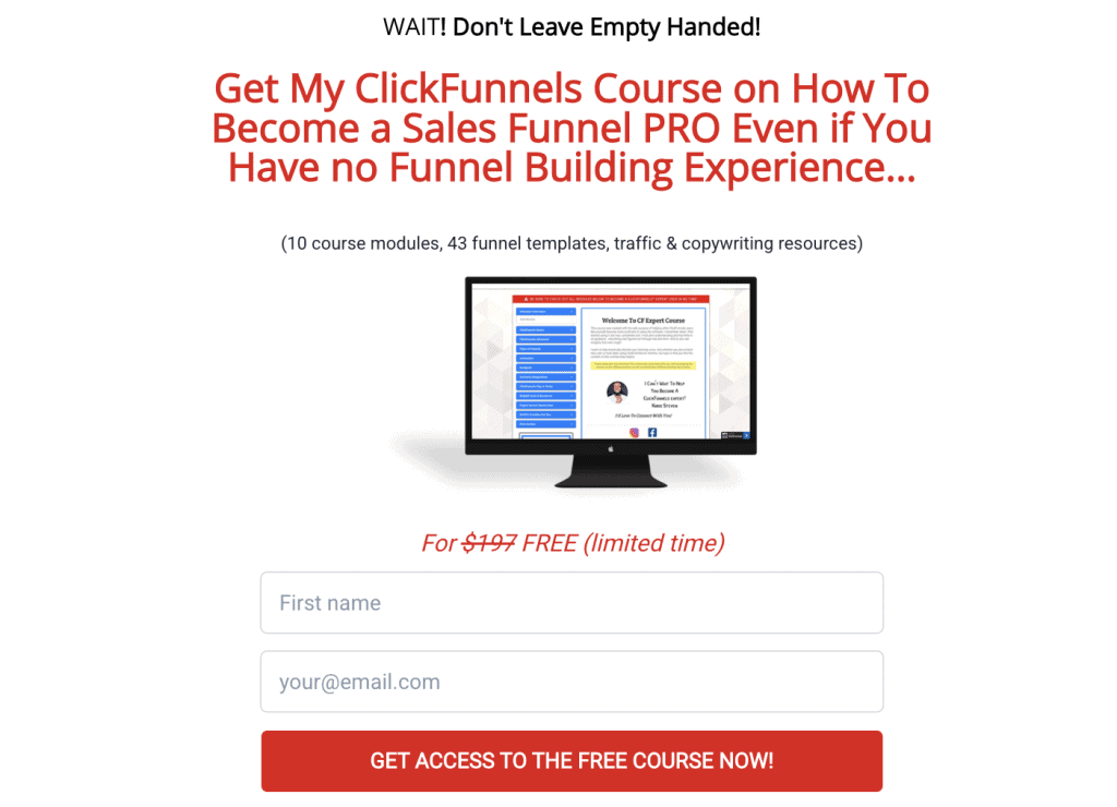 ClickFunnels affiliate course lead magnet