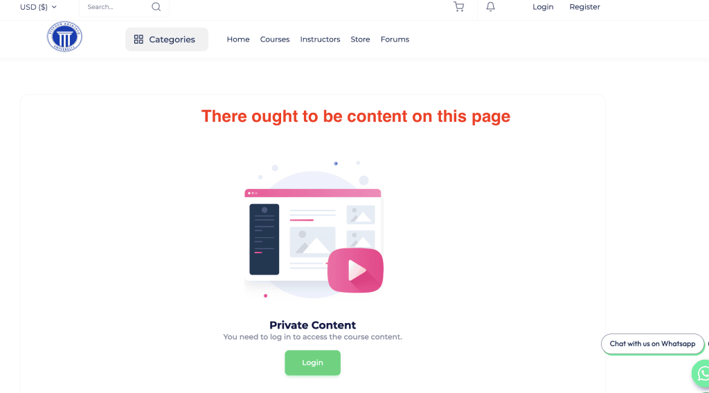 Locked pages without SEO SAU